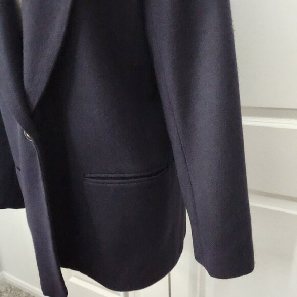 Vintage Savannah Ladies 12 Single Gold Button 100% Wool Navy Blue Blazer Jacket - Picture 4 of 13